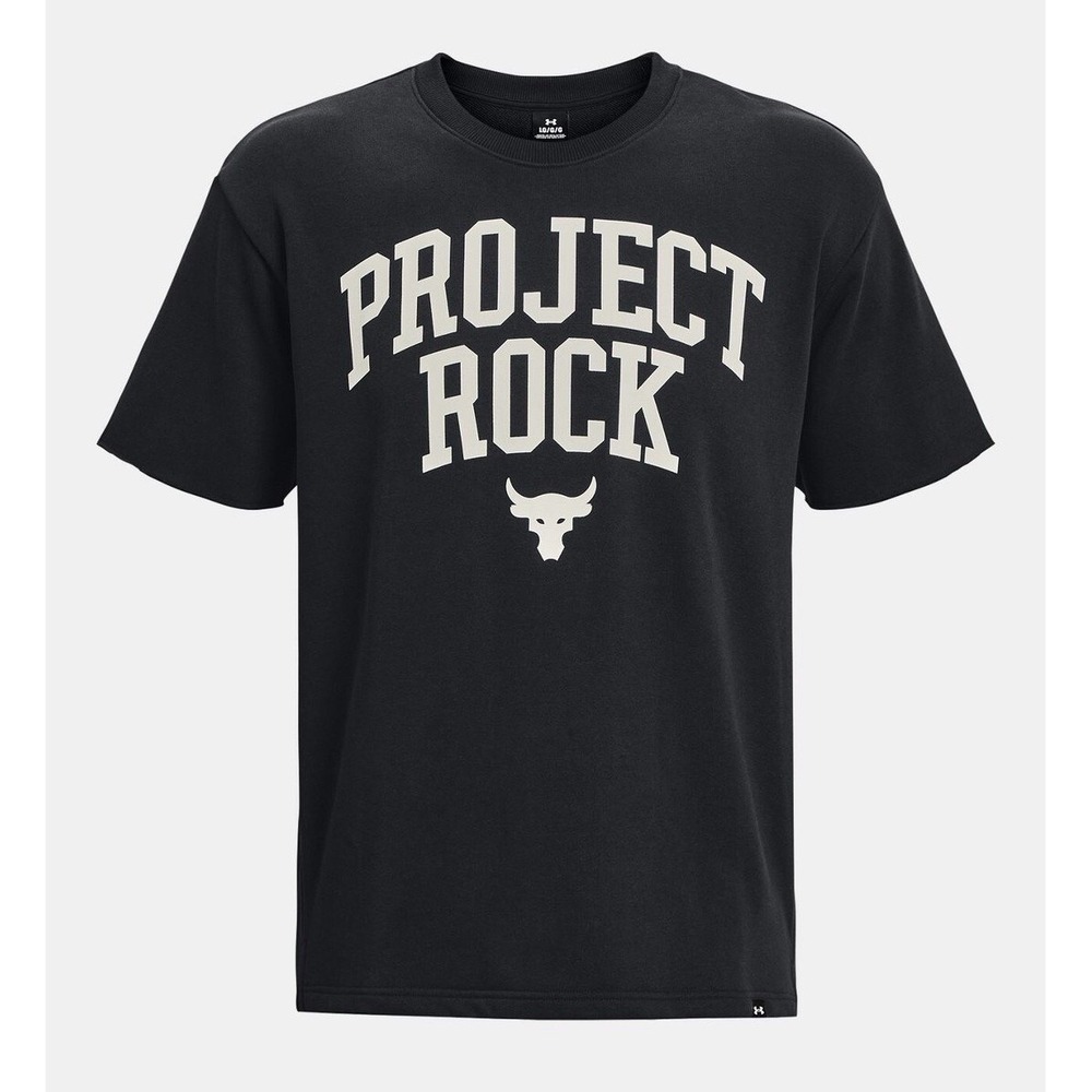 Under Armour Project Rock Brahma Bull Graphic T-Shirt Mens M Black Loose‎ Fit